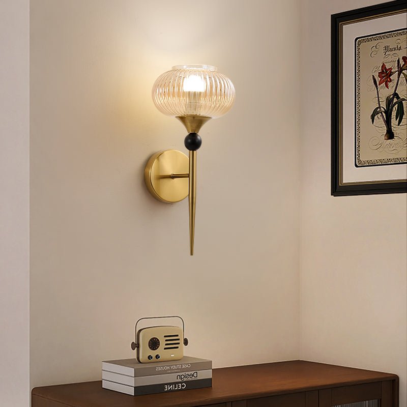 Isabelle Ribbed Wall Light, Hardwired Wall Sconce, detail 2