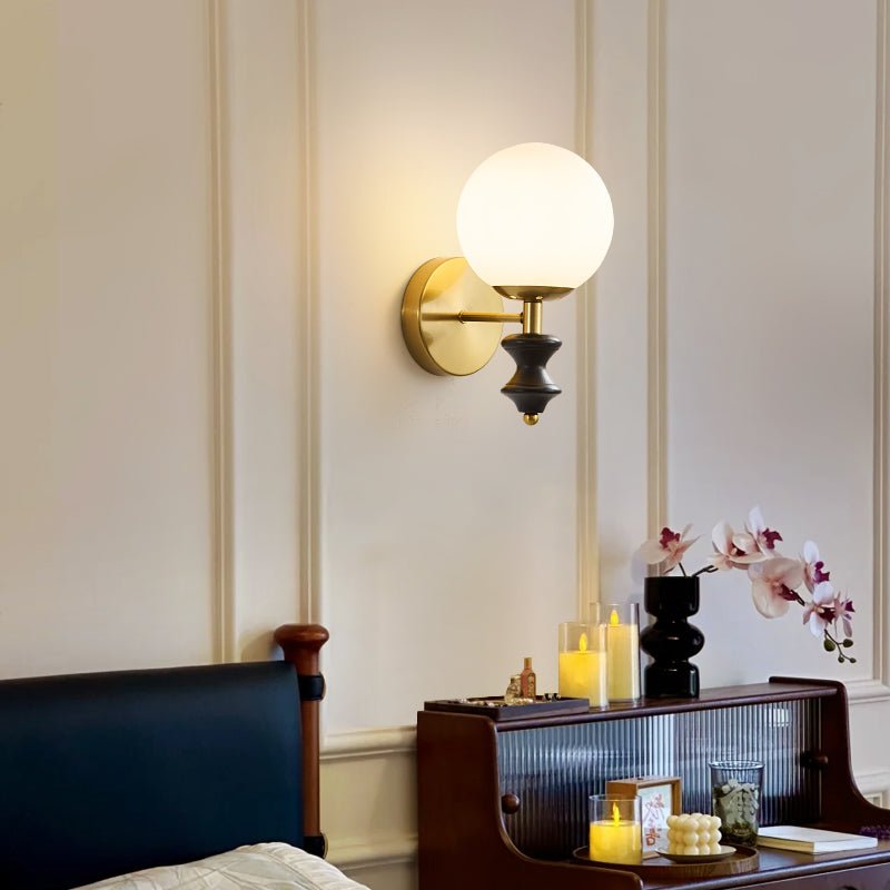 Elodie Globe Wall Light, Hardwired Wall Sconce, detail 2