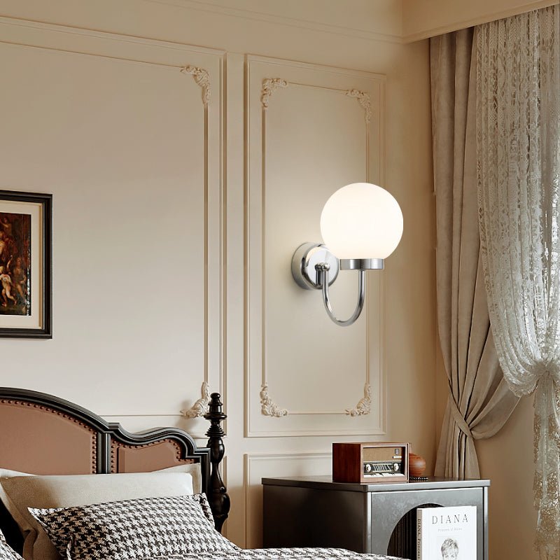 Clara Chrome Wall Light, Hardwired Wall Sconce, detail 4