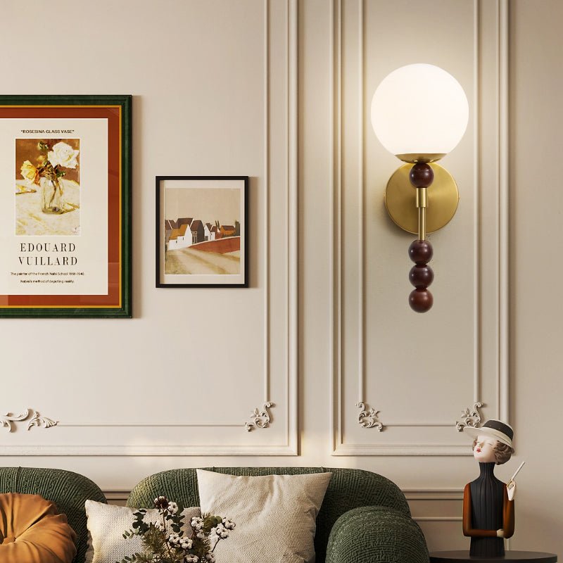 Colette Globe Wall Light, Hardwired Wall Sconce, detail 5