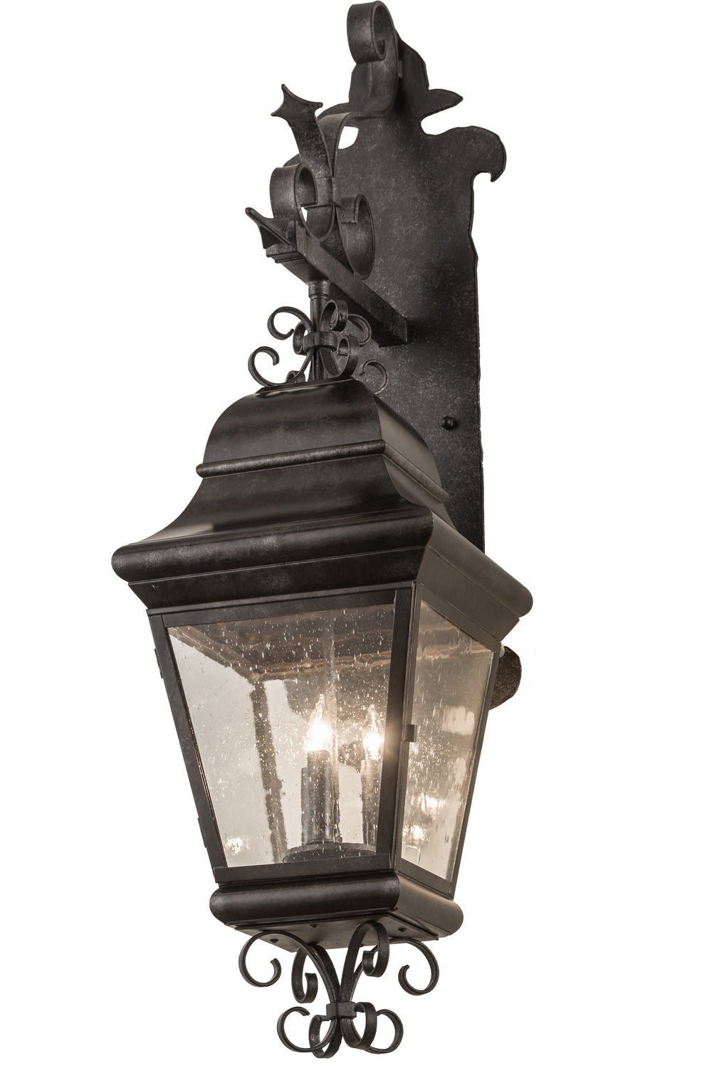 Monaco 3-Light 39.00" Smoke Wall Sconce front view