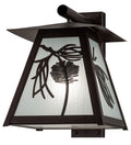 Scotch Pine 1-Light 19.50" Mahogany Bronze Wall Sconce front view