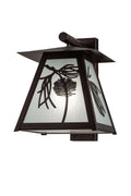 Scotch Pine 1-Light 19.50" Mahogany Bronze Wall Sconce front view