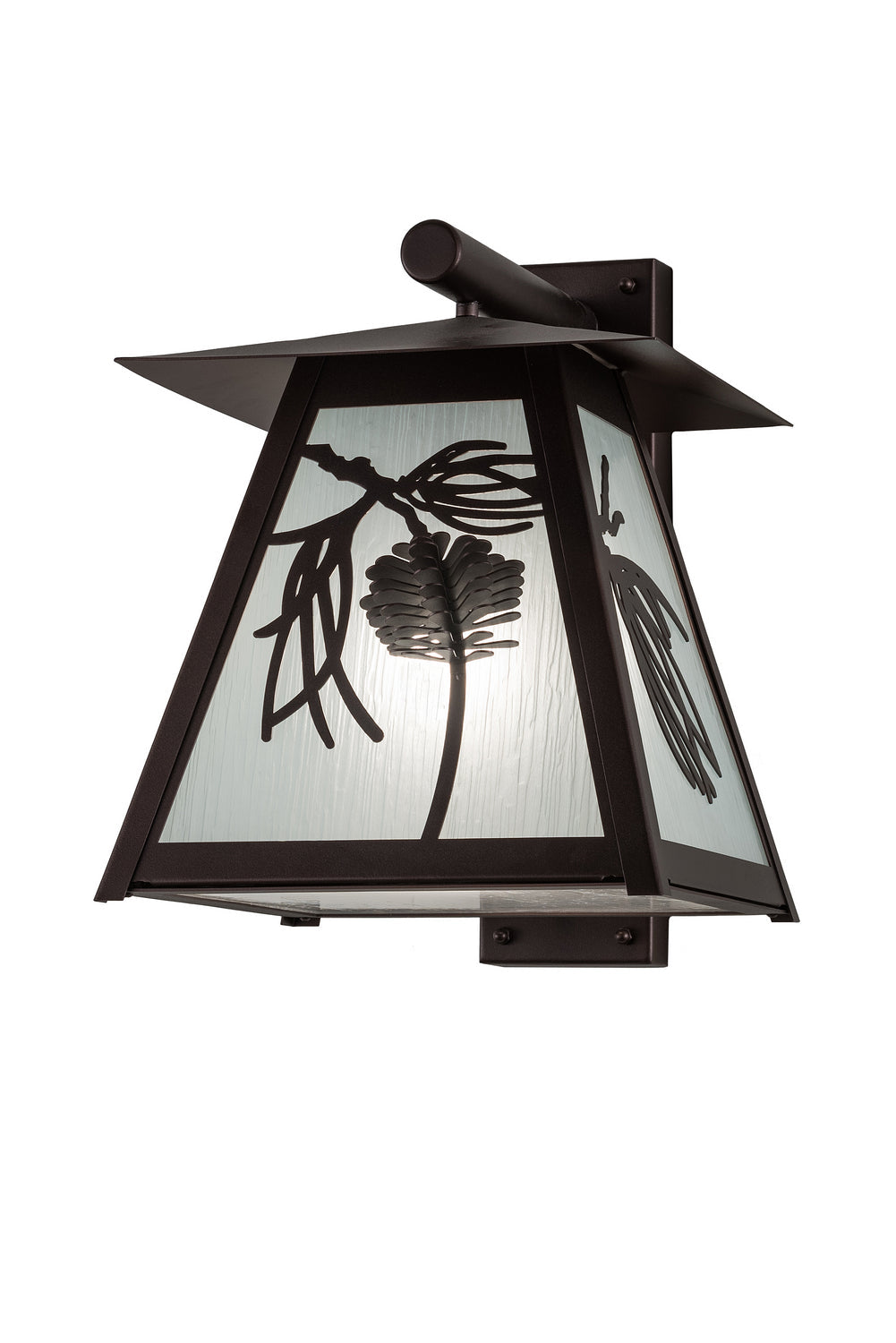Scotch Pine 1-Light 19.50" Mahogany Bronze Wall Sconce front view