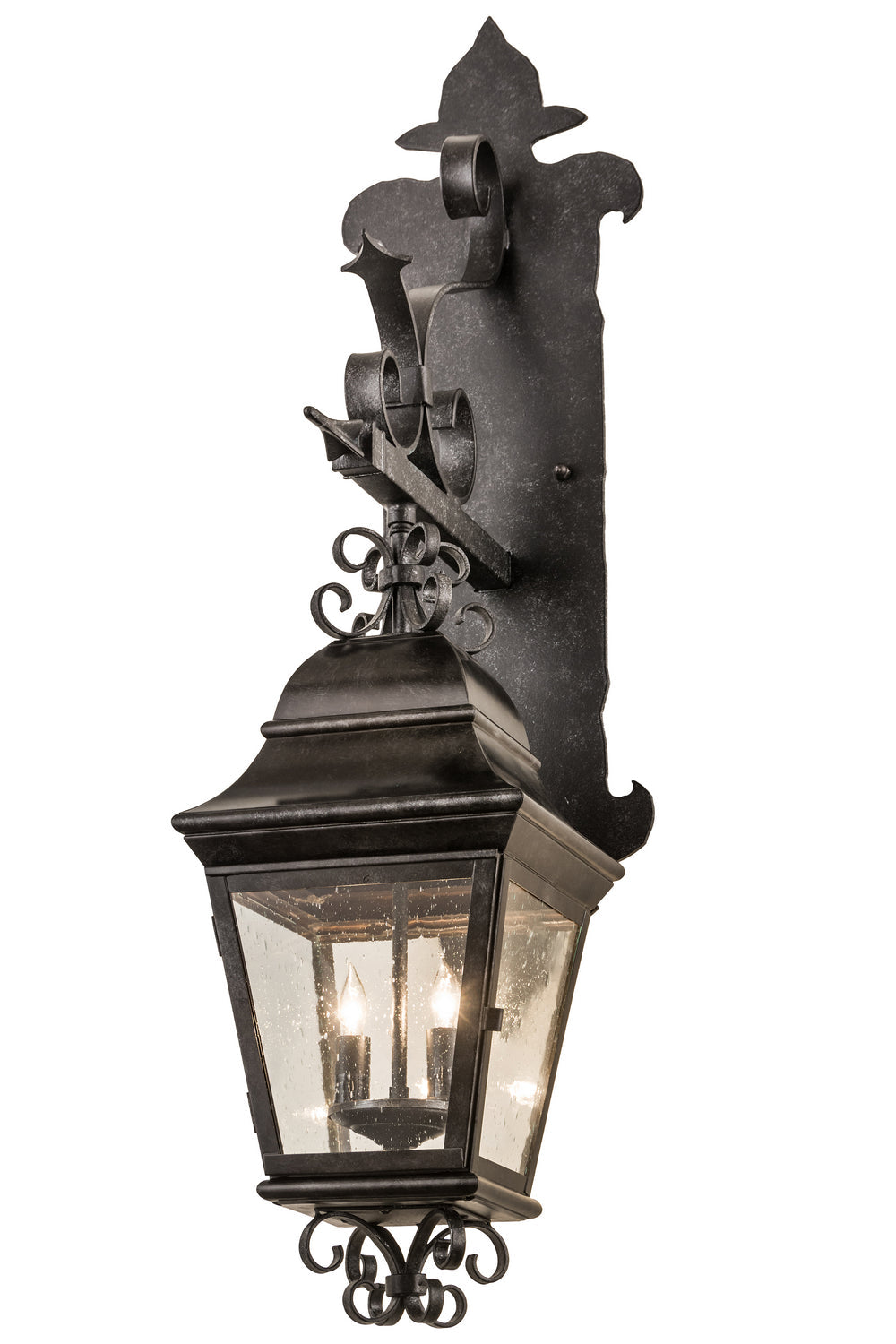 Monaco 2-Light 38.00" Smoke Wall Sconce front view