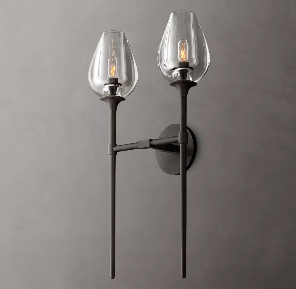 Tulip Double Wall Light, Bathroom Wall Sconce, detail 3