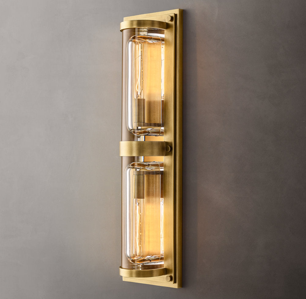 Savile Circular Linear Sconce, Bathroom Wall Sconce, detail 5