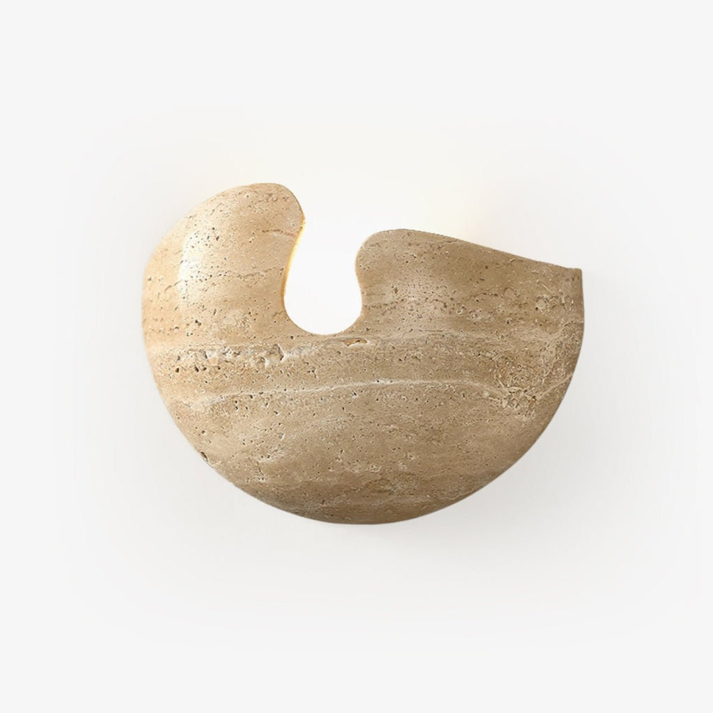 Nesa Stone Wall Light, Hardwired Wall Sconce, Metal, Dia 20cm x H 15cm