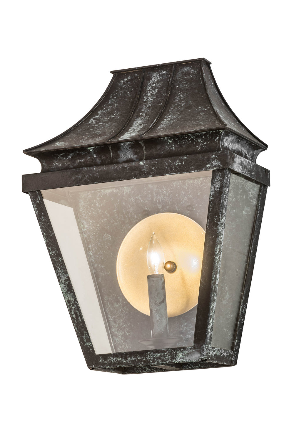 Coach 1-Light 18.00" Craftsman Verdigris Wall Sconce front view