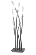 6-Light 42.00" Nickel LED Outdoor Wall Sconce front view