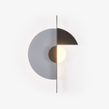 Geometric Eclipse Wall Light, Hardwired Wall Sconce, Metal, Dia 30cm x H 45cm