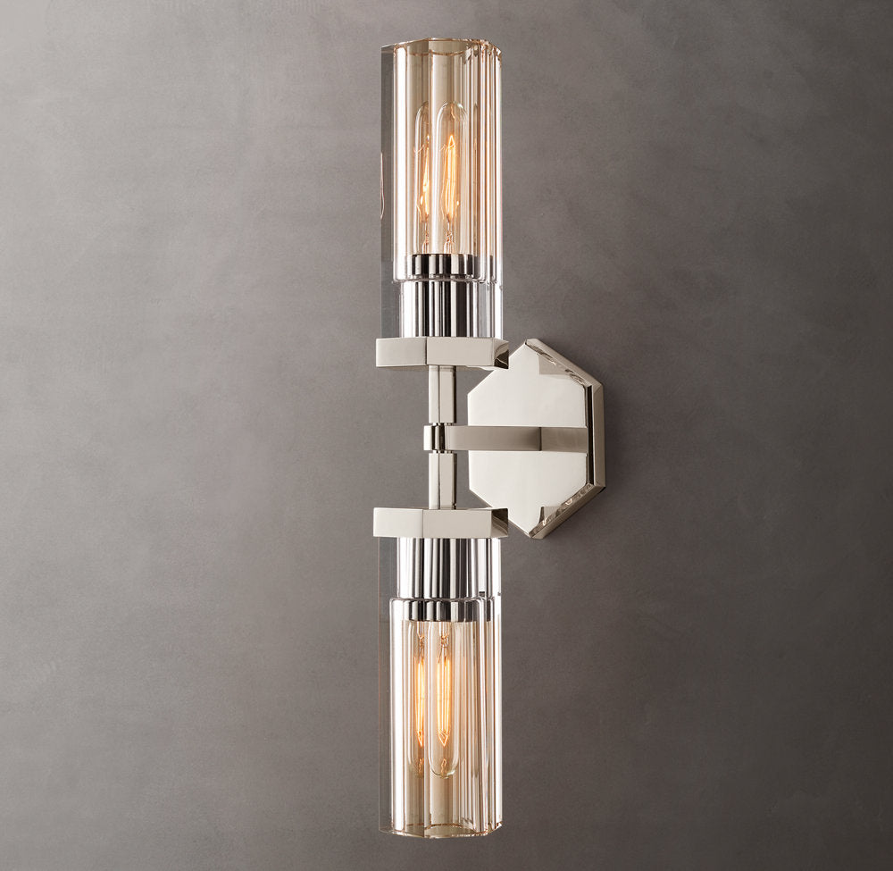 Lambeth Hexagonal Linear Wall Light, Bathroom Wall Sconce, detail 2