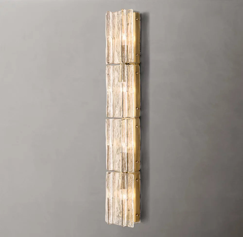 Lattice Clear Glass Grand Wall Light, Bedroom Wall Sconce, detail 3