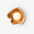 Lunawood Halo Wall Light, Hardwired Wall Sconce, Dia 23cm x H 23cm