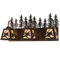 3-Light 13.00" Dark Burnished Antique Copper Wall Sconce front view