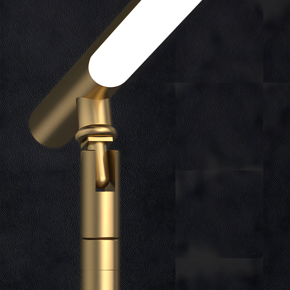 Copper Linear Brass LED Desk Light with Adjustable Angle for Focused Lighting, Bedside Table Lamp, detail 5