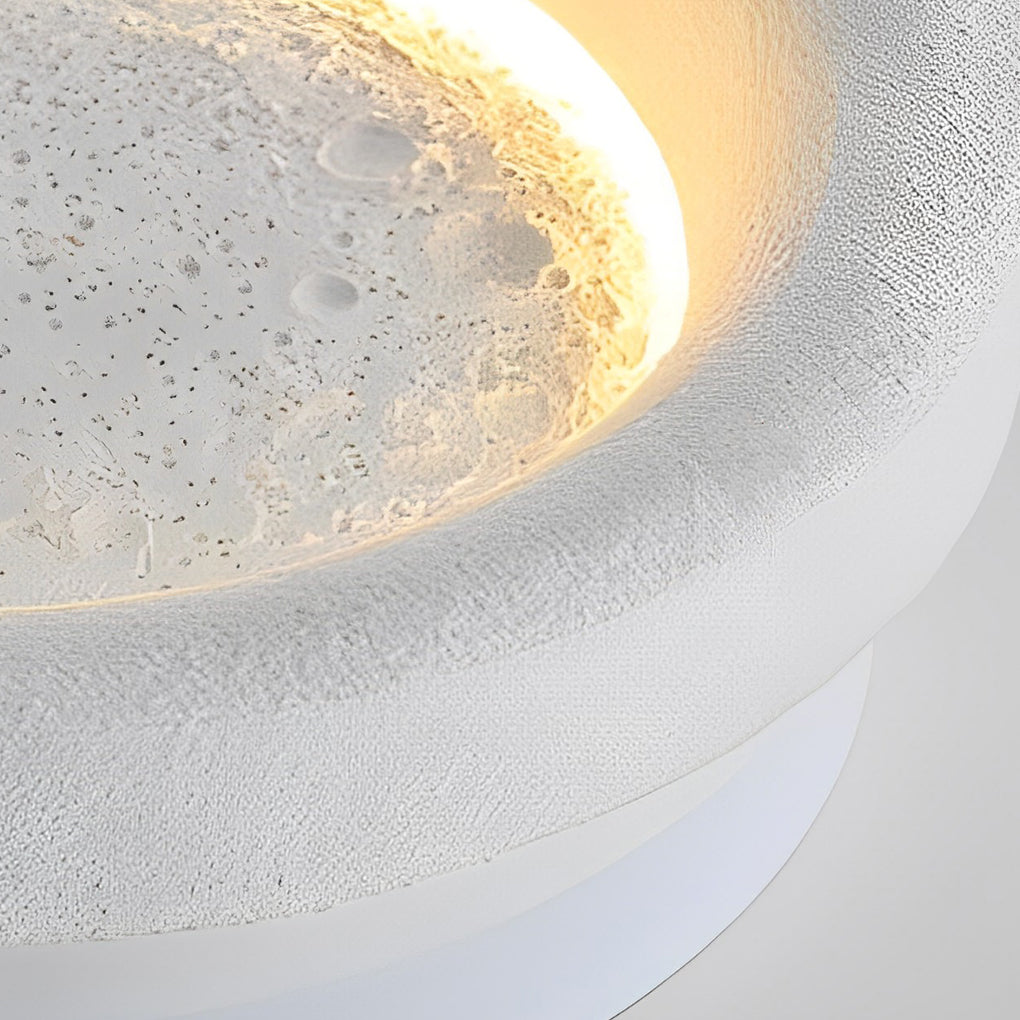 Creative Resin Circular Moon LED Nordic Wall Light, Bedroom Wall Sconce, detail 8