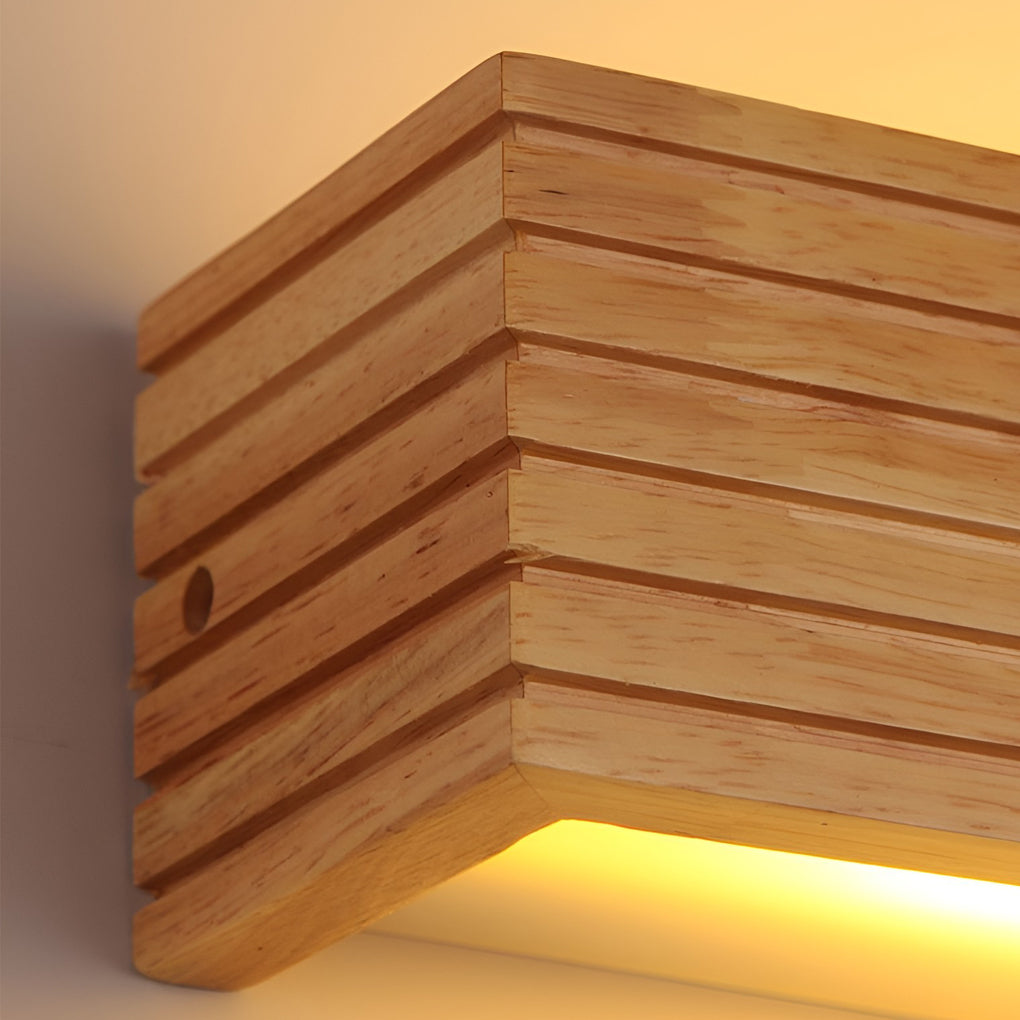 Wood Box Waterproof LED Nordic Wall Light Lighting Mirror Light, Bathroom Vanity Light, detail 8