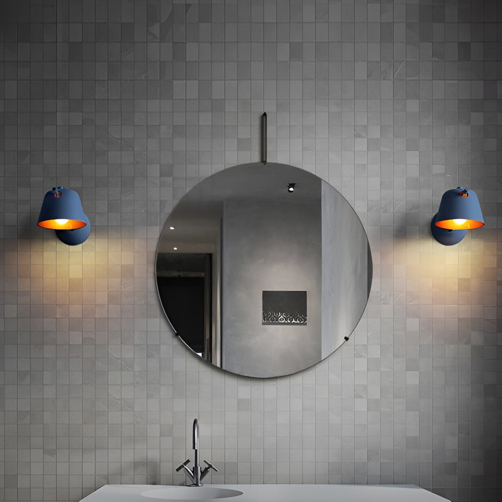 Hat-style Matte Metal Nordic Mounted Contemporary Wall Light, Bedroom Wall Sconce, detail 14