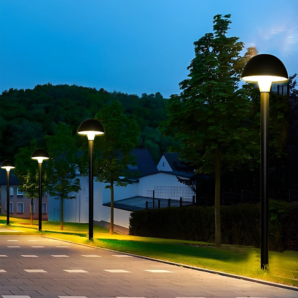 Creative Mushroom Shape Exterior Waterproof LED Black Contemporary Lawn Lamp, Outdoor Wall Light, detail 7