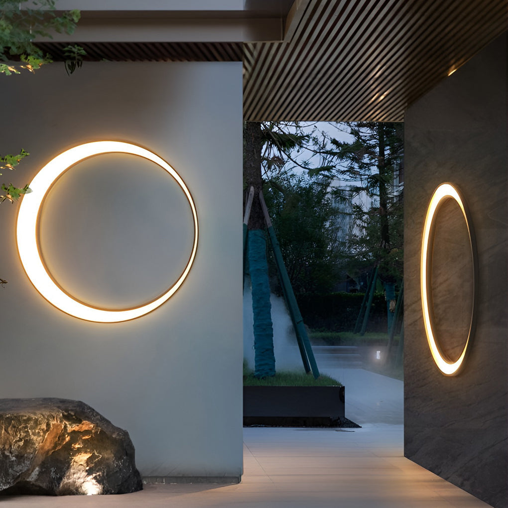 Circular Moon Led Waterproof Ip65 Contemporary Exterior Wall Fixtures Wall Light, Outdoor Wall Light, detail 9