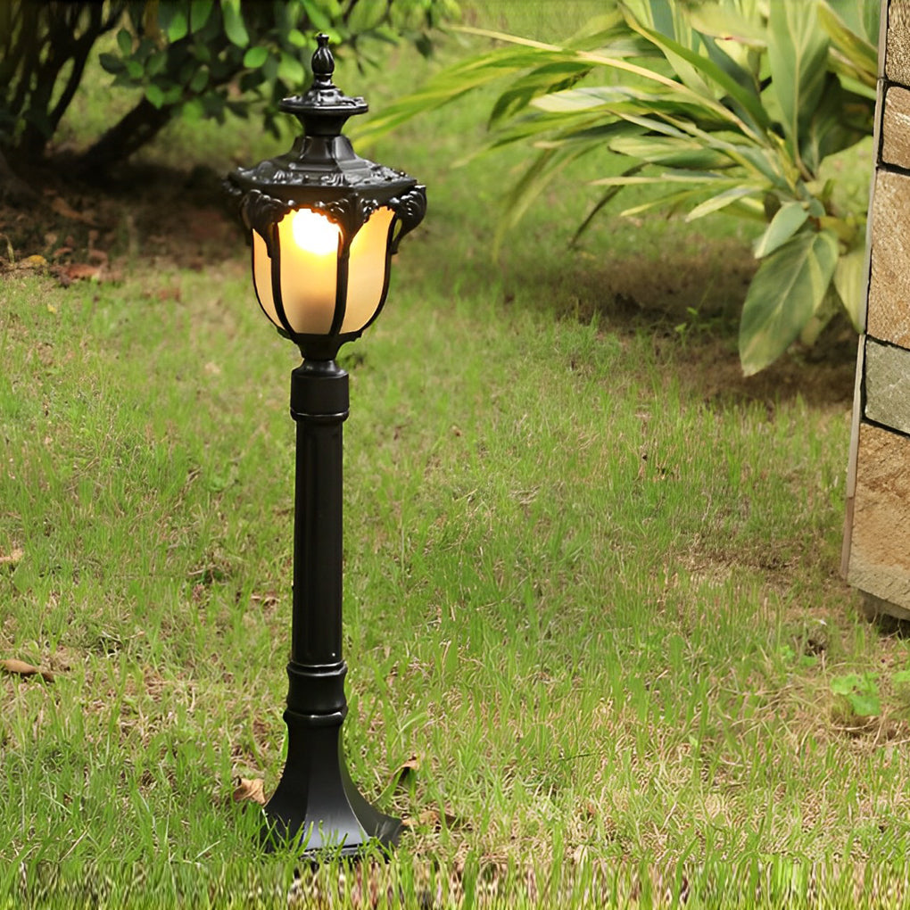Exterior Waterproof LED European-style Short Pole Lamp Post Pathway Lights, Outdoor Wall Light, detail 5