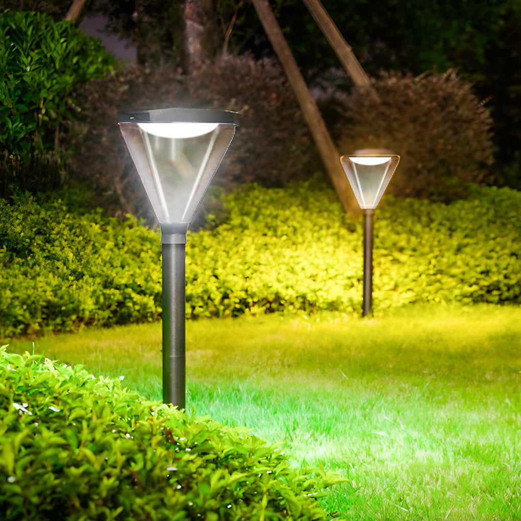 Waterproof Intelligent Light Control Led Black Contemporary Solar Lawn Lamp, Outdoor Wall Light, detail 5