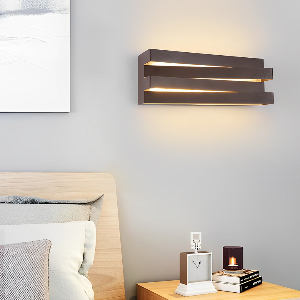 Creative Geometric LED Contemporary Clean-Lined Wall Light, Bedroom Wall Sconce, detail 2