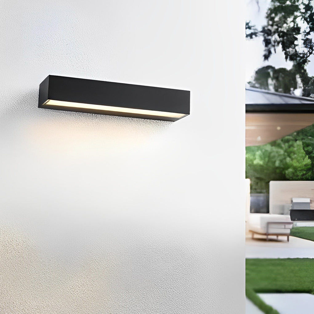 Clean-Lined Strip Waterproof LED Black Contemporary Exterior Wall Washer Light, Outdoor Wall Light, detail 3