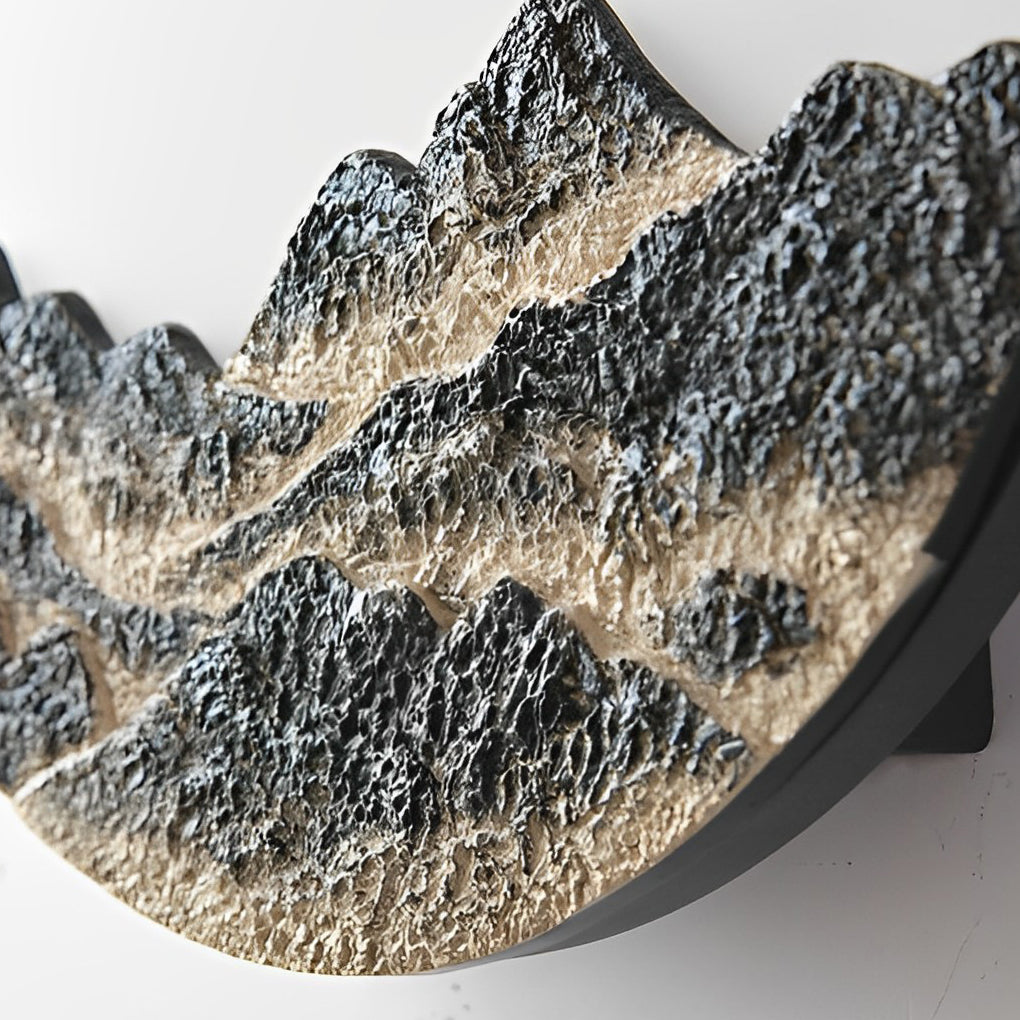 Circular Creative Mountain Scenery LED Waterproof Contemporary Exterior Wall Light, Outdoor Wall Light, detail 8