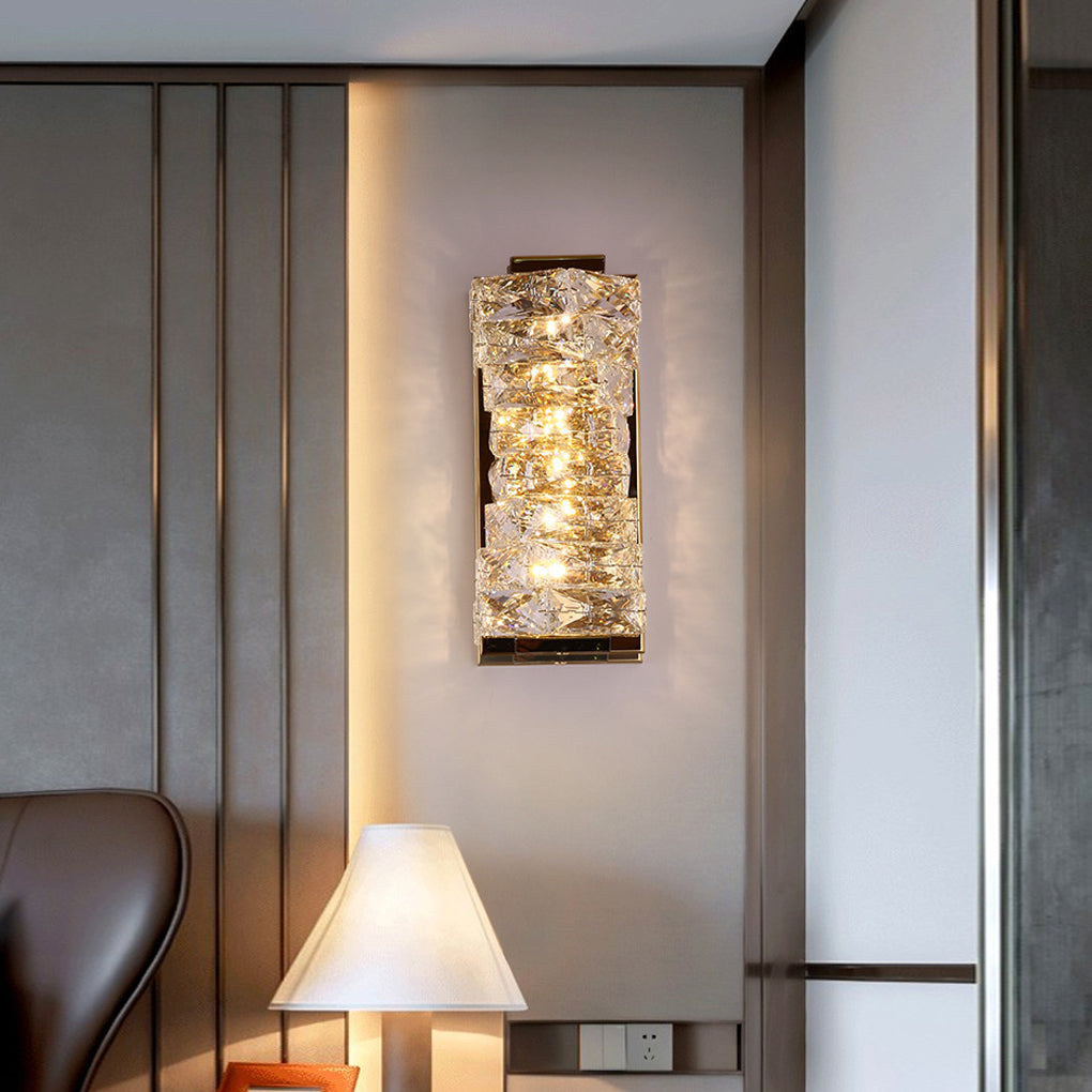 Creative Crystal Three Step Dimming Light LED Contemporary Wall Light, Bedroom Wall Sconce, detail 2
