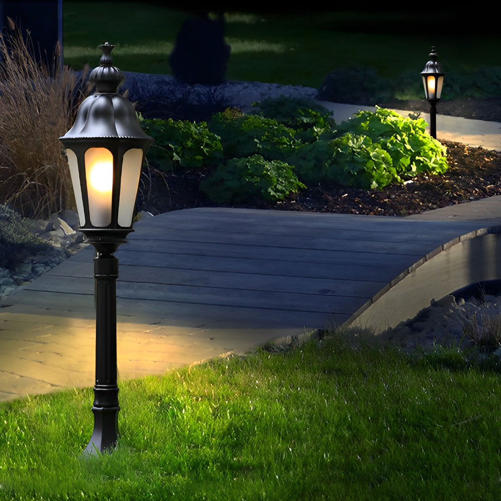 Exterior Waterproof LED Black European-style Lawn Lights Path Lamp Post, Outdoor Wall Light, detail 8