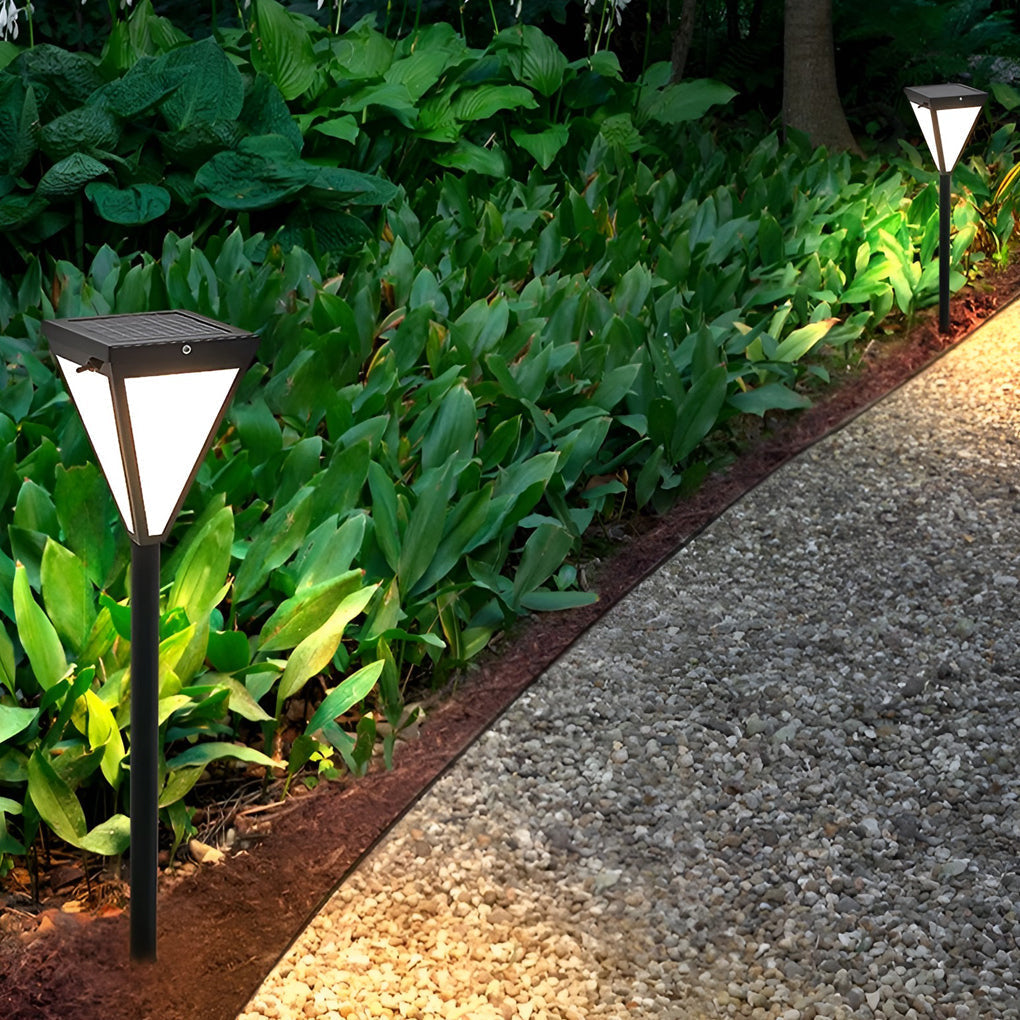 Exterior Waterproof 2.6w LED Contemporary Solar Pathway Lights Post Lights, Outdoor Wall Light, detail 4