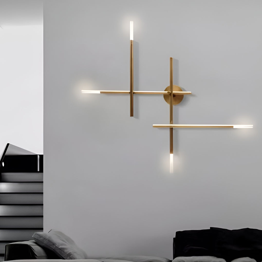 Creative Geometric Strip LED Contemporary Wall Light, Bedroom Wall Sconce, detail 4