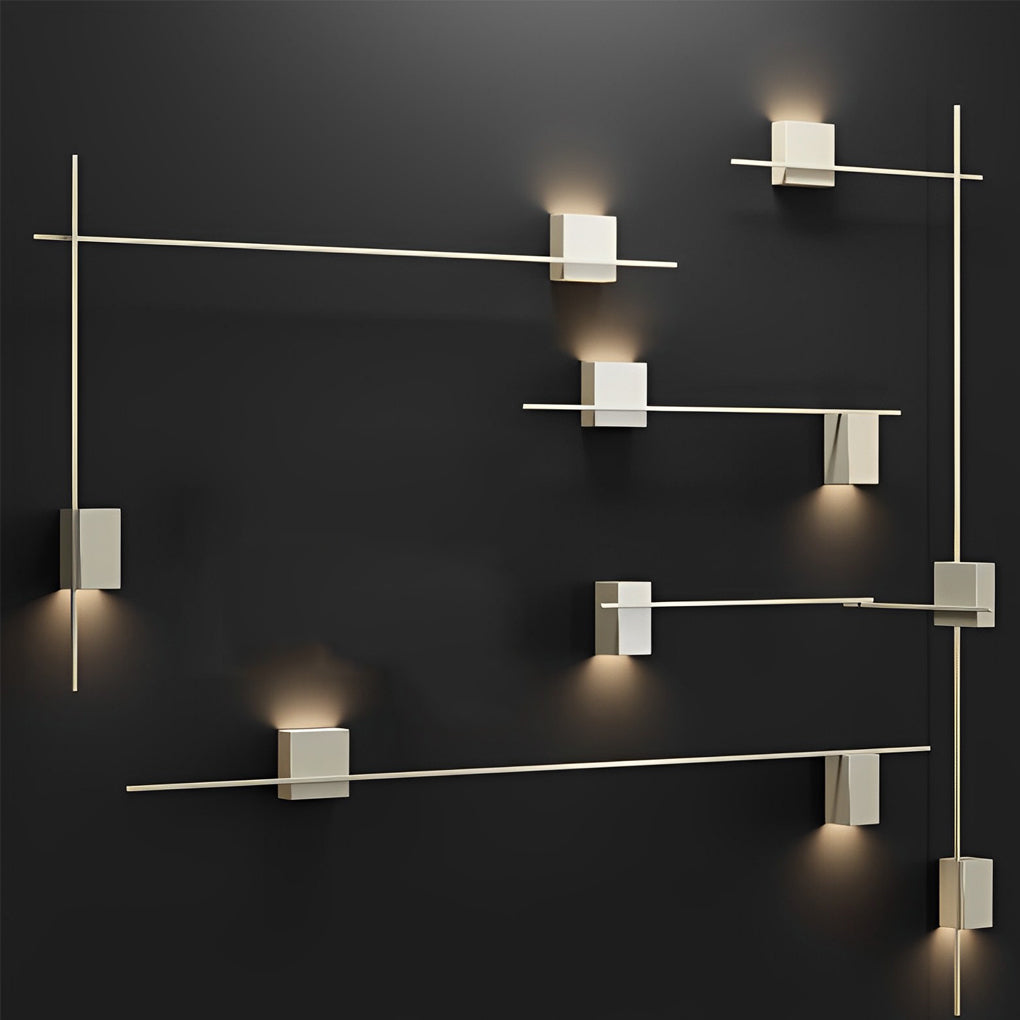 Creative Square Strip Three Step Dimming LED Nordic Wall Light, Bedroom Wall Sconce, detail 7