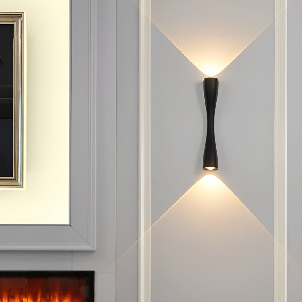 Electroplated Metal LED Up and Down Lights Contemporary Wall Light, Hardwired Wall Sconce, detail 6