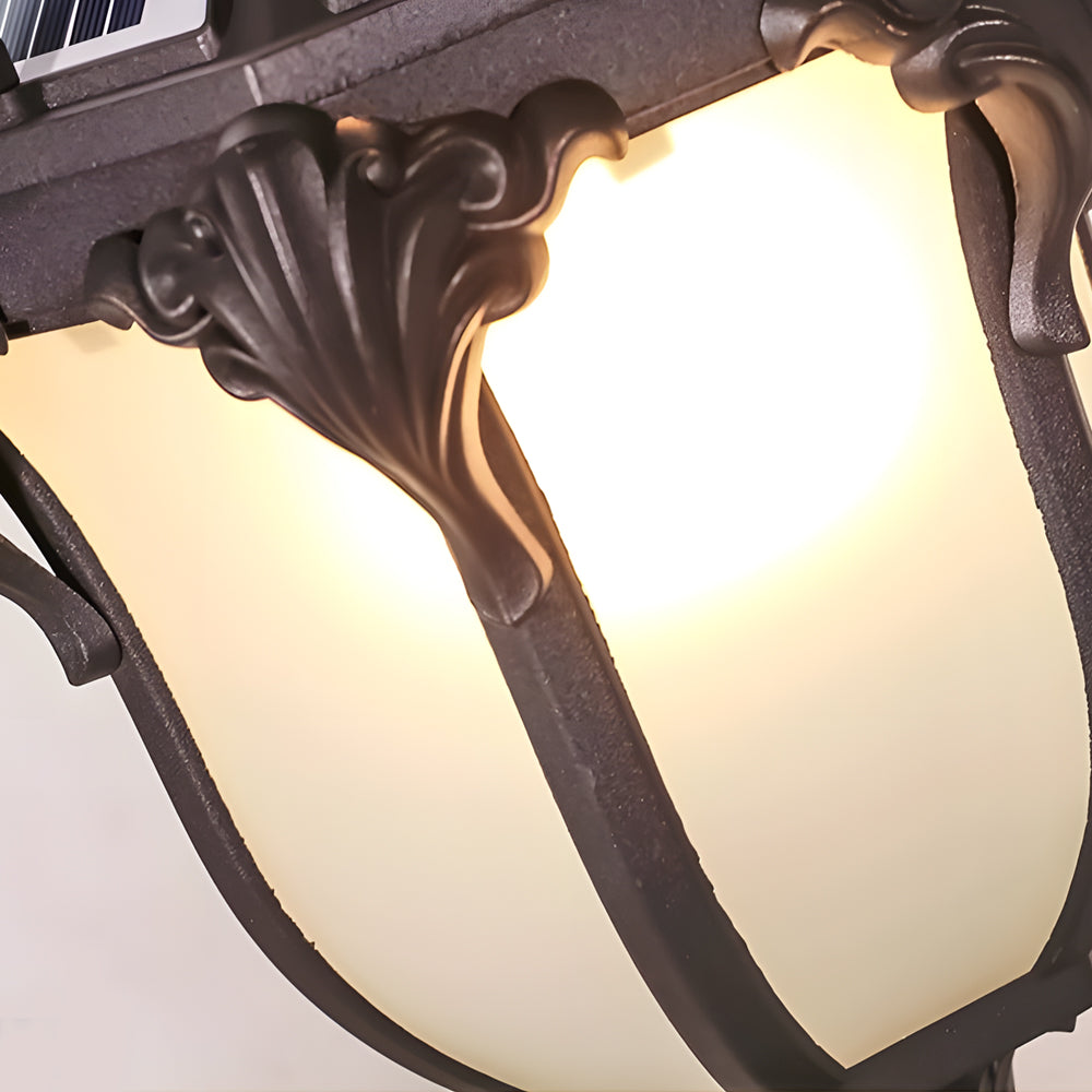 14.6-/17.7-inch H Black/Bronze Solar LED Exterior Pier-Mount Post Light, Outdoor Wall Light, detail 5
