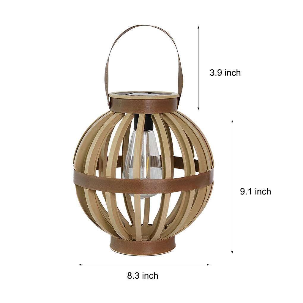 Portable PP Rattan Craft Waterproof LED Contemporary Solar Exterior Lanterns, Outdoor Wall Light, detail 6