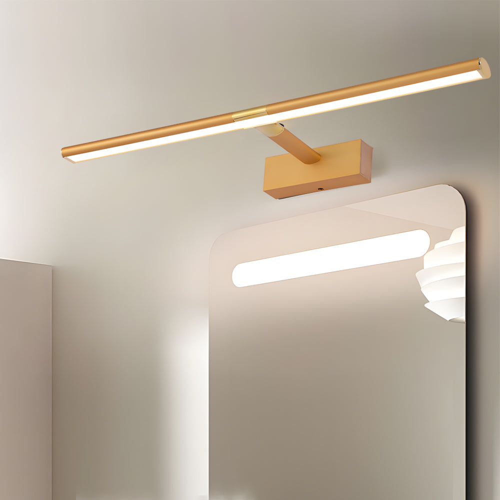Retractable LED Bathroom Vanity Fixture with Adjustable Rod and Matte Finish, Bathroom Vanity Light, detail 2