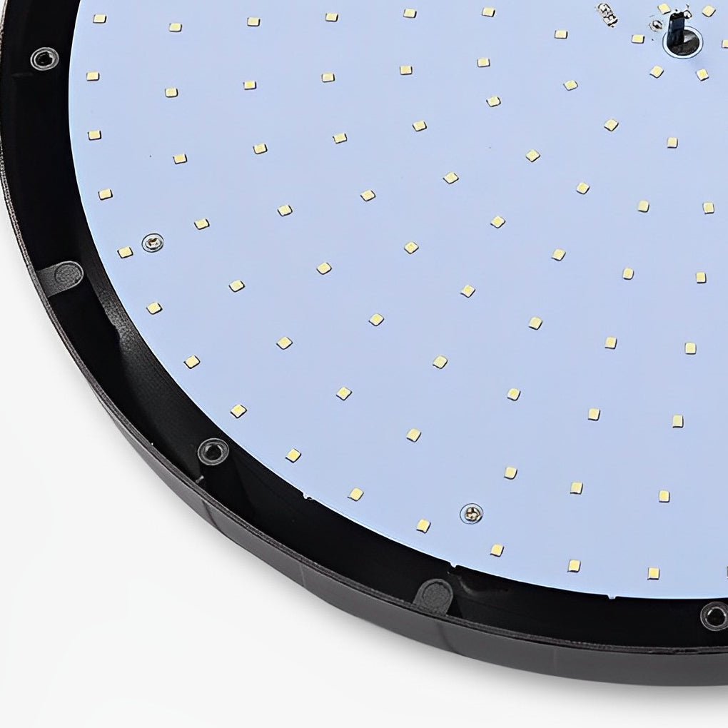 Circular Mushroom Waterproof Intelligent Black Contemporary Solar Lamp Post Light, Outdoor Wall Light, detail 5