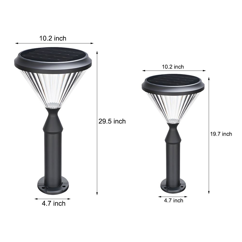Modern Black Solar LED Bollard Path Light for Garden, Outdoor Wall Light, detail 7