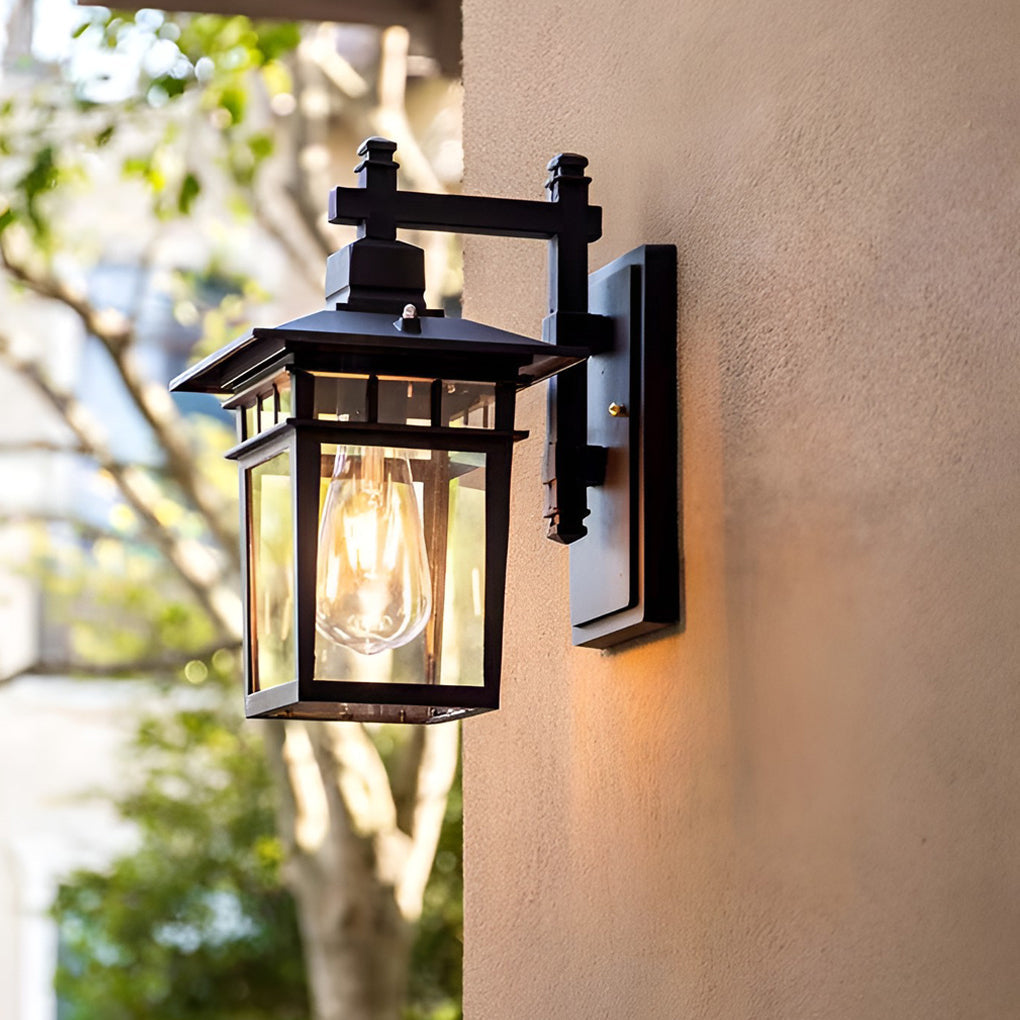 Glass LED Waterproof Retro Exterior Wall Light Wall Light Lighting without Bulb, Outdoor Wall Light, detail 5