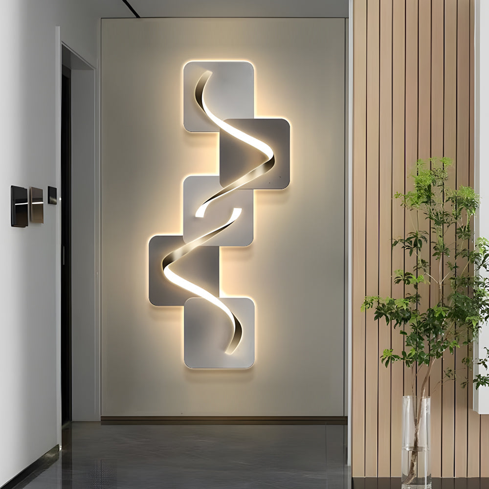 Crystal Geometric LED Wall Art Light USB Decorative Wall Painting, Plug-In Wall Sconce, detail 7