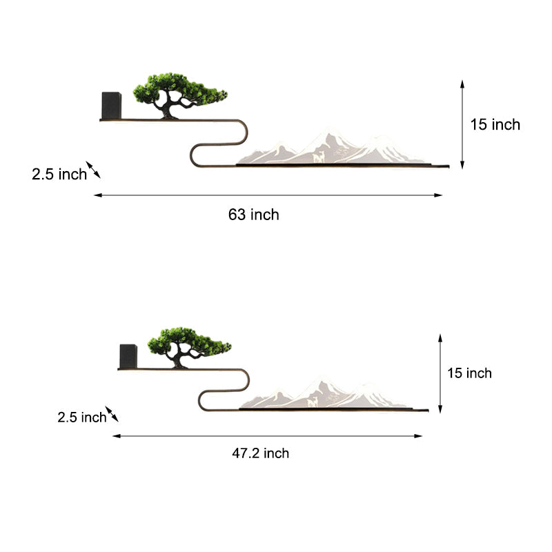 Mountain Scenery Waterproof LED Contemporary Exterior Wall Fixtures with External Battery, Outdoor Wall Light, detail 7