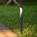 Circular Creative Waterproof LED 10W Gray Contemporary Exterior Light Pathway Lamp, Outdoor Wall Light, Stainless Steel, Dia 4.7in