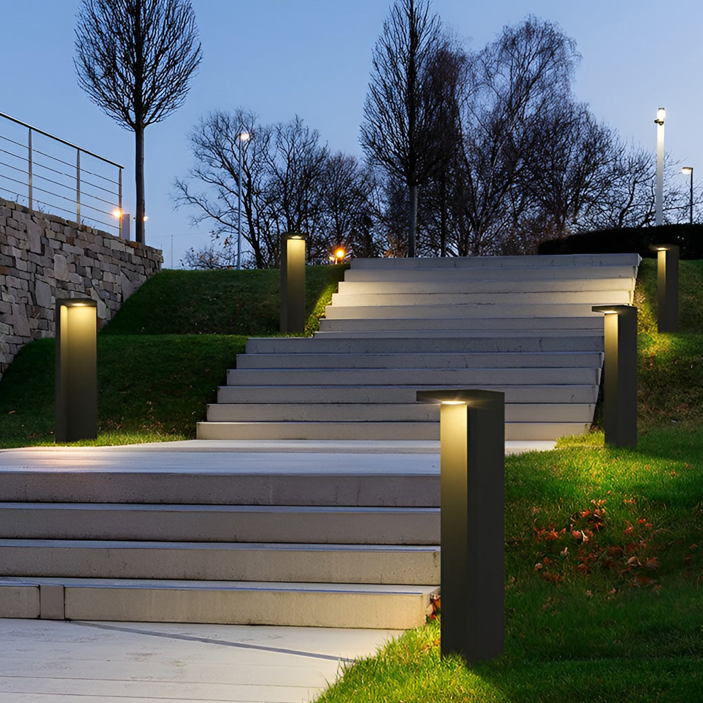 Waterproof LED Gray Contemporary Exterior Path Lights Solar Fence Post Lights, Outdoor Wall Light, detail 5