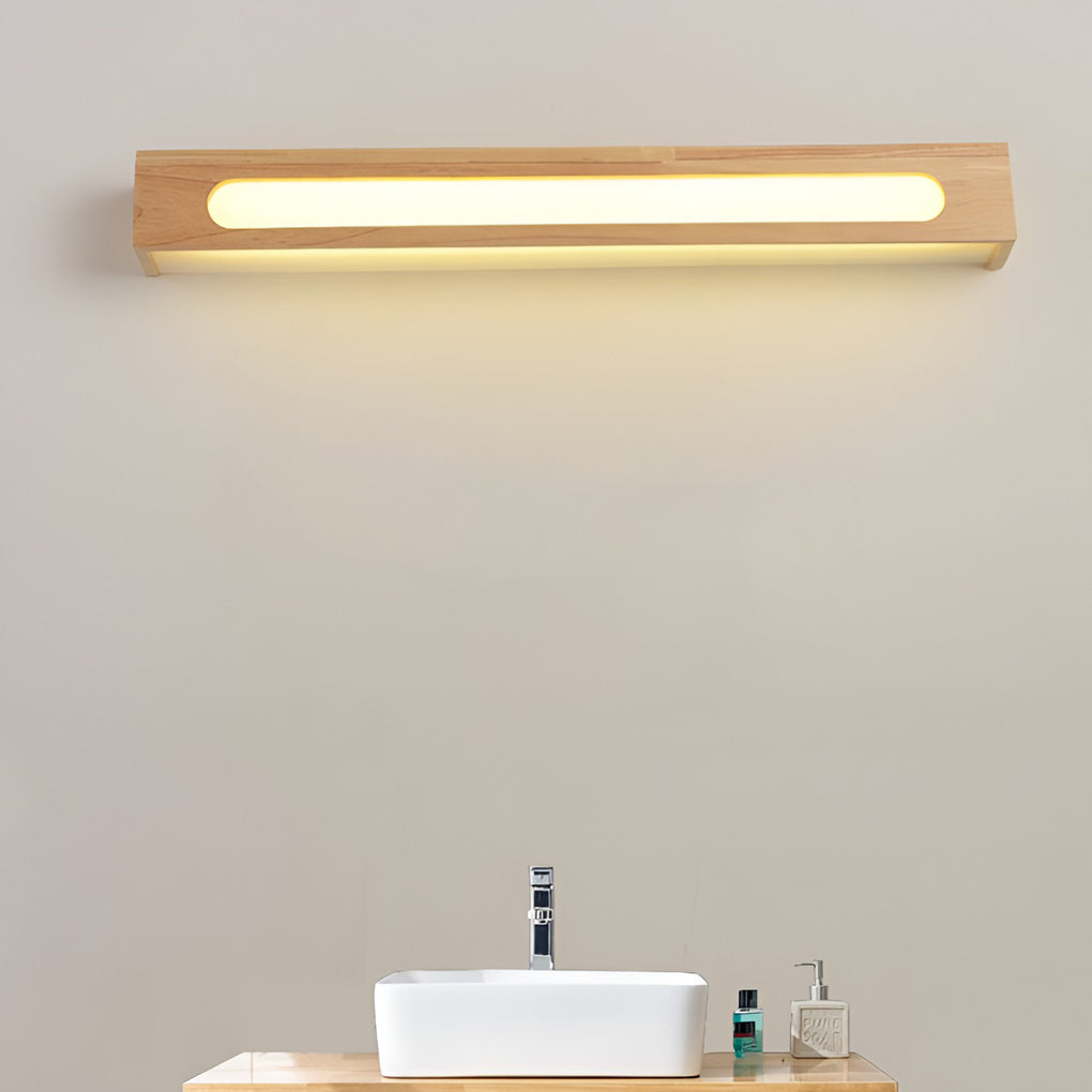 Box Wood Waterproof LED Nordic Wall Light Mirror Light Sconces, Bathroom Vanity Light, detail 5