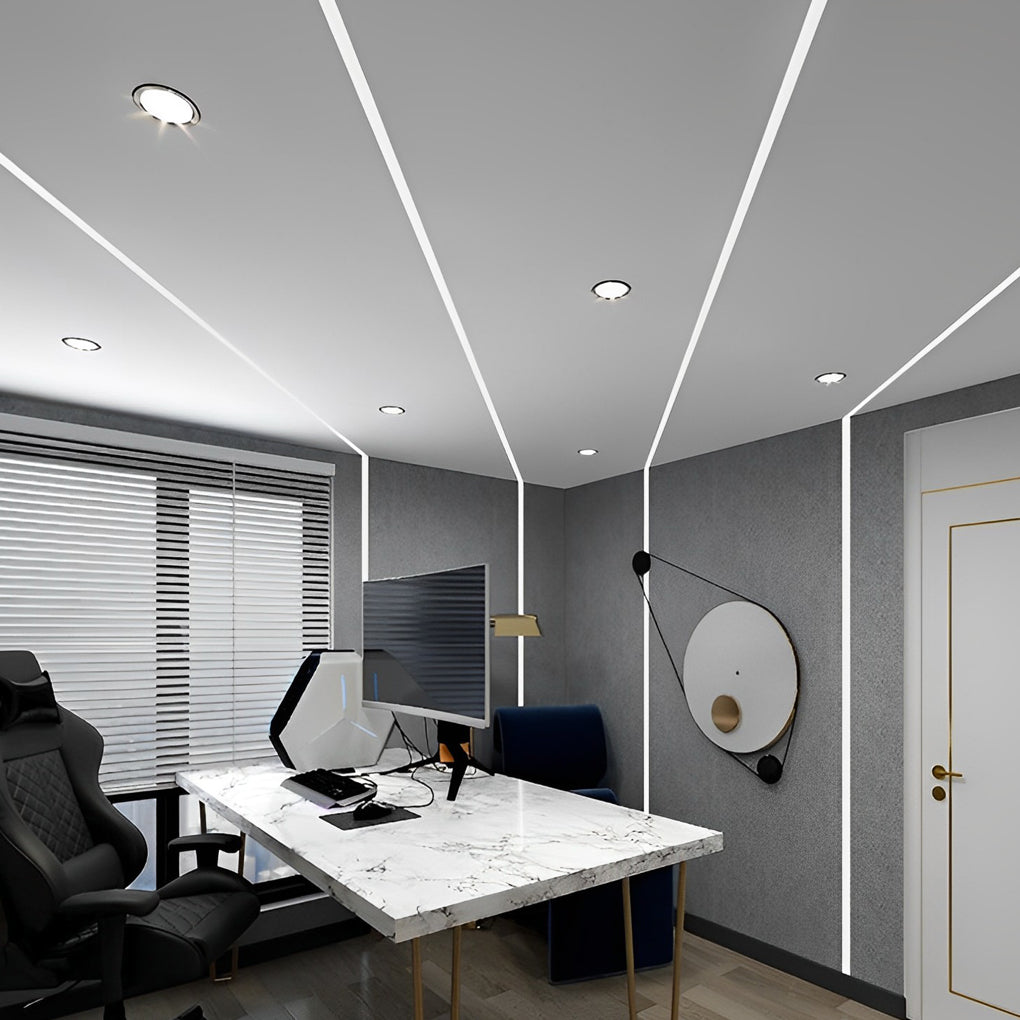 Curated Mini Recessed Invisible LED Strip Lights Under Cabinet Lighting Linear Lights, Bathroom Wall Sconce, detail 5