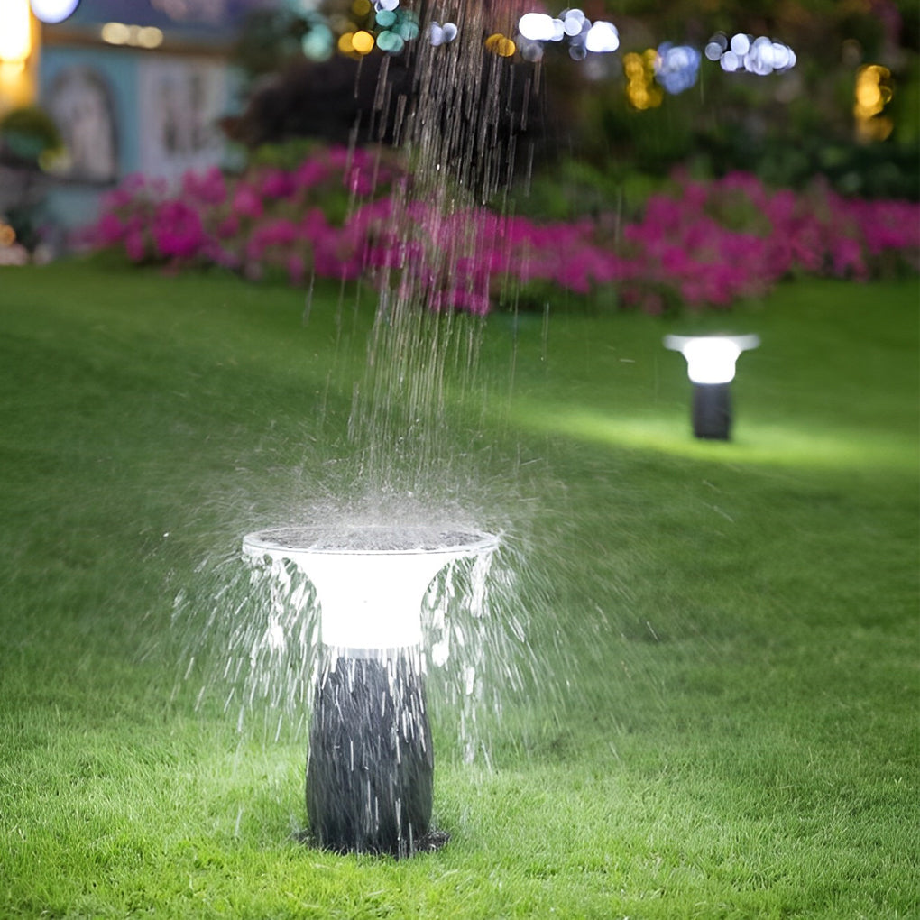 Mushroom Shaped Waterproof LED Black Contemporary Solar Post Lights Path Lights, Outdoor Wall Light, detail 5
