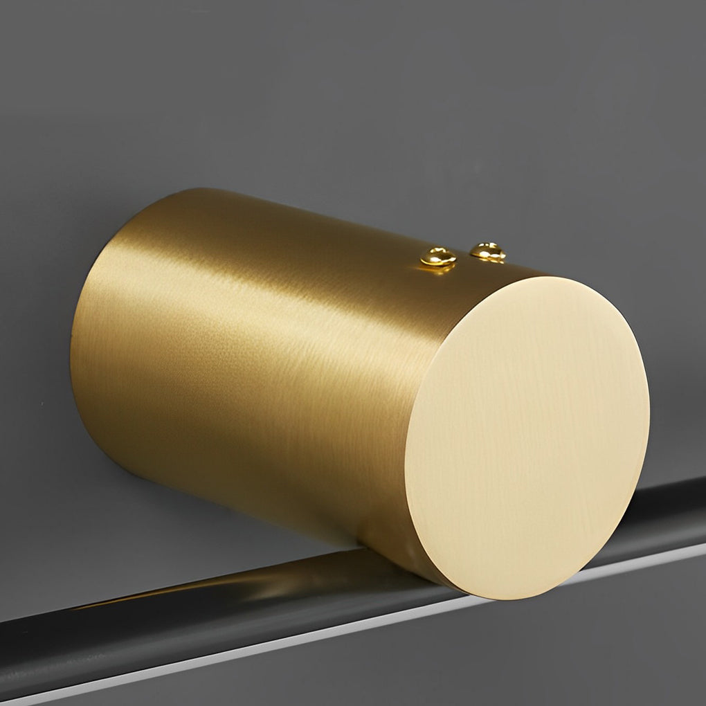 Contemporary Two-Tone Bathroom Vanity Fixture with Cylinder Fixture and Linear Bar, Bathroom Vanity Light, detail 5